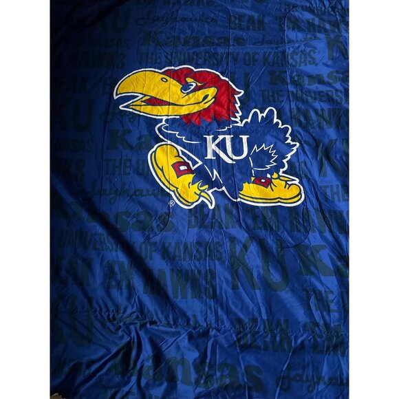 The University Of Kansas Jayhawks Logo Polyester Blanket By Northwest - Picture 1 of 14